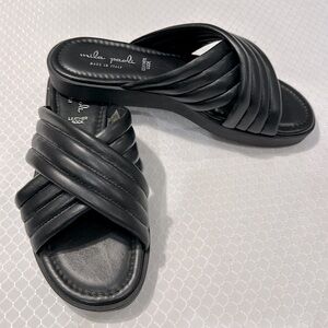 NEW LEATHER sandals, Made in Italy, size 7.5